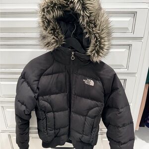 The North Face Black Jacket with Fur Trim